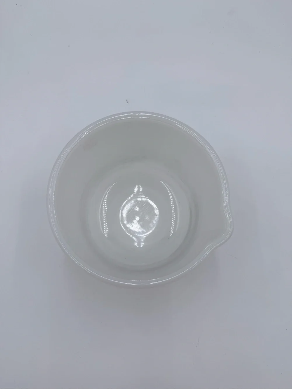 Vintage Glasbake For Sunbeam Milk Glass Small Mixing Bowl w Spout 20CJ Excellent